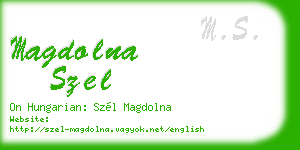 magdolna szel business card